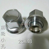 Tuercas de rueda de cami&oacute;n de aleaci&oacute;n y aluminio - Tap&oacute;n de rosca 26X48 y 26X72 para llantas de cami&oacute;n