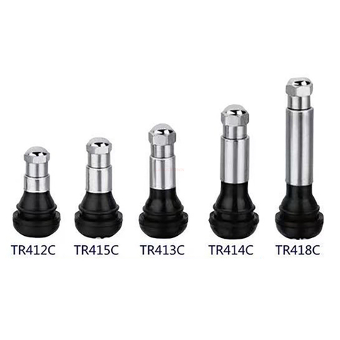 Tiges de Valve de pneu de voiture et de remorque multimod&egrave;les-TR412/TR413/TR414/TR415/TR416/V3-15 pour pneus Tubeless et Standard 